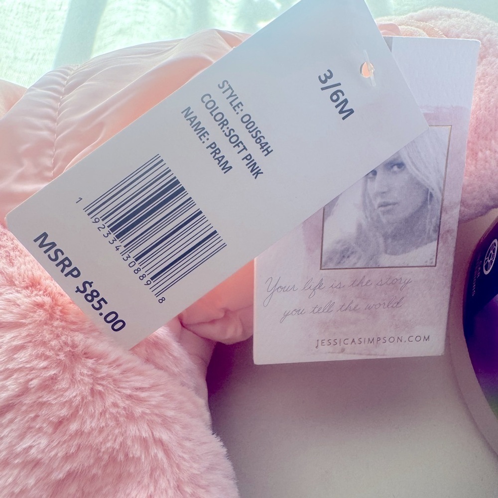 Jessica Simpson Soft Pink Baby Overall Winter Coat - Picture 3 of 3